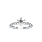 SKU: 0028 (14K) Six-Prong Solitaire Engagment Ring in Rose Gold.