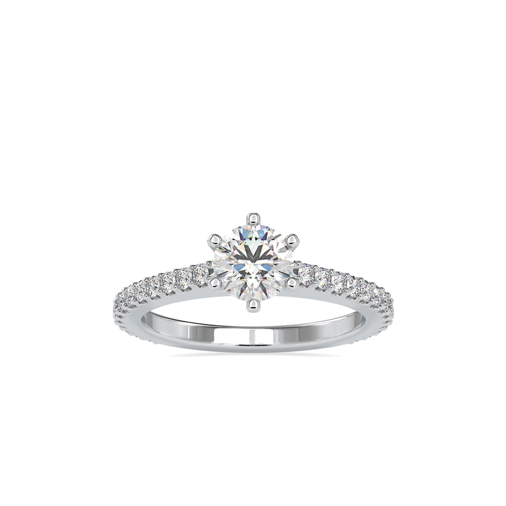 SKU: 0028 (22K) Six-Prong Solitaire Engagment Ring in Rose Gold.