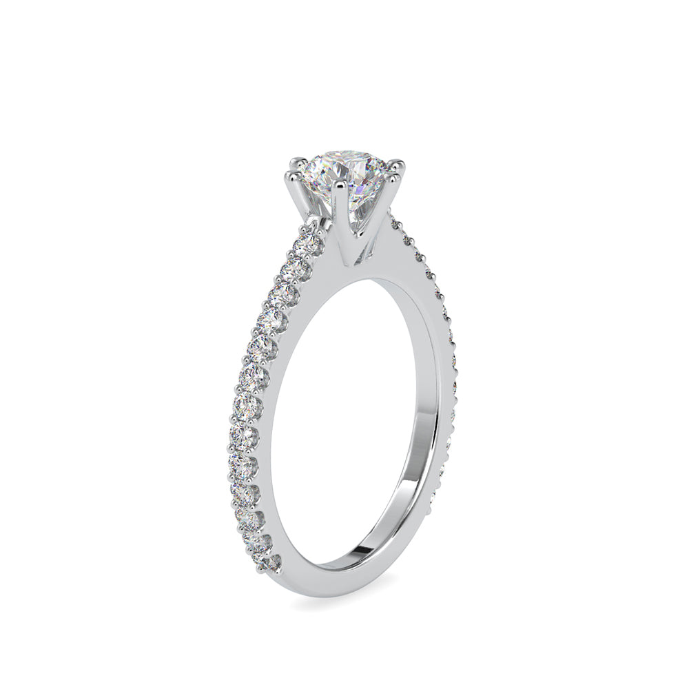 SKU: 0028 (18K) Six-Prong Solitaire Engagment Ring in Rose Gold.