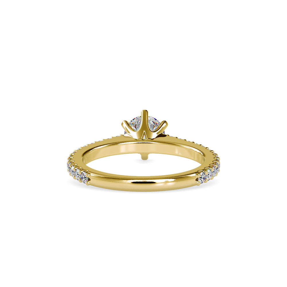 SKU: 0028 (22K) Six-Prong Solitaire Engagment Ring in Rose Gold.