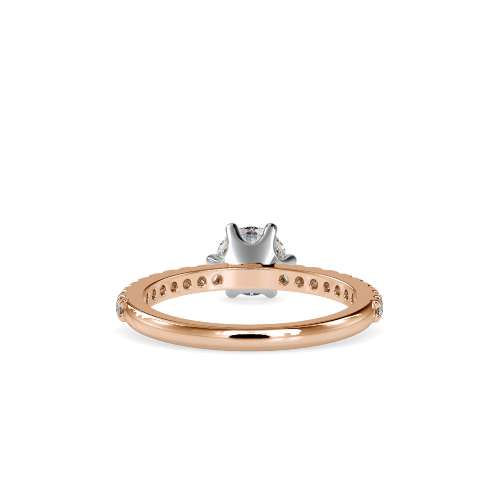 SKU: 0029 (14K)  Classic Solitaire With Two-Tone Engagment Band.