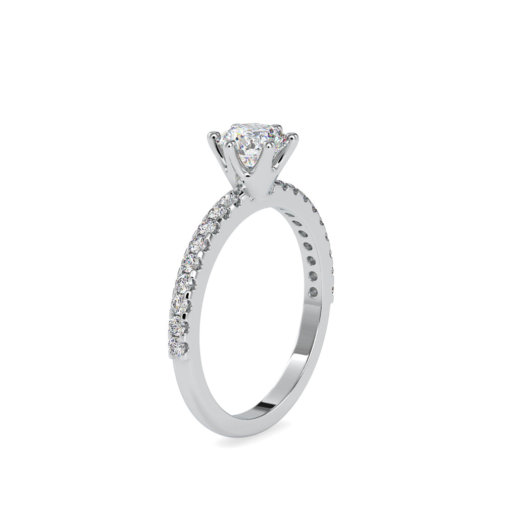 SKU: 0029 (10K)  Classic Solitaire With Two-Tone Engagment Band.