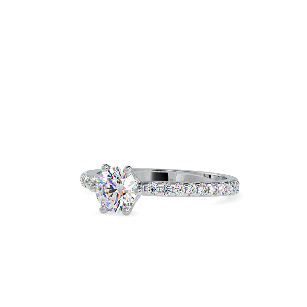 SKU: 0029 (10K)  Classic Solitaire With Two-Tone Engagment Band.