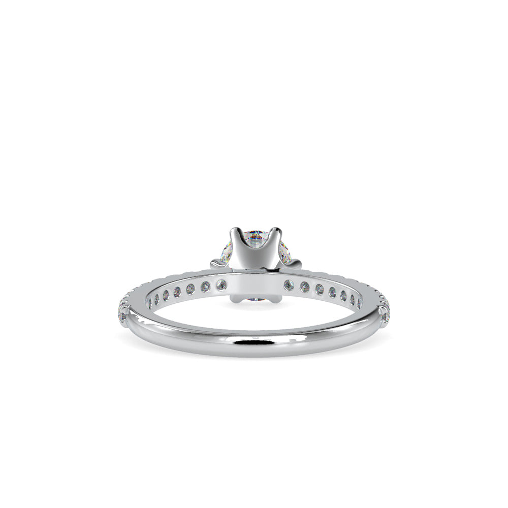 SKU: 0029 (14K)  Classic Solitaire With Two-Tone Engagment Band.