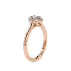 SKU: 0030 (22K) Oval Cluster Engagment Ring in Rose Gold.