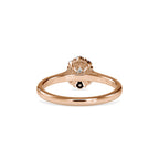 SKU: 0030 (18K) Oval Cluster Engagment Ring in Rose Gold.