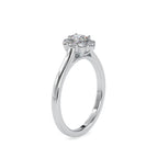 SKU: 0030 (10K) Oval Cluster Engagment Ring in Rose Gold.