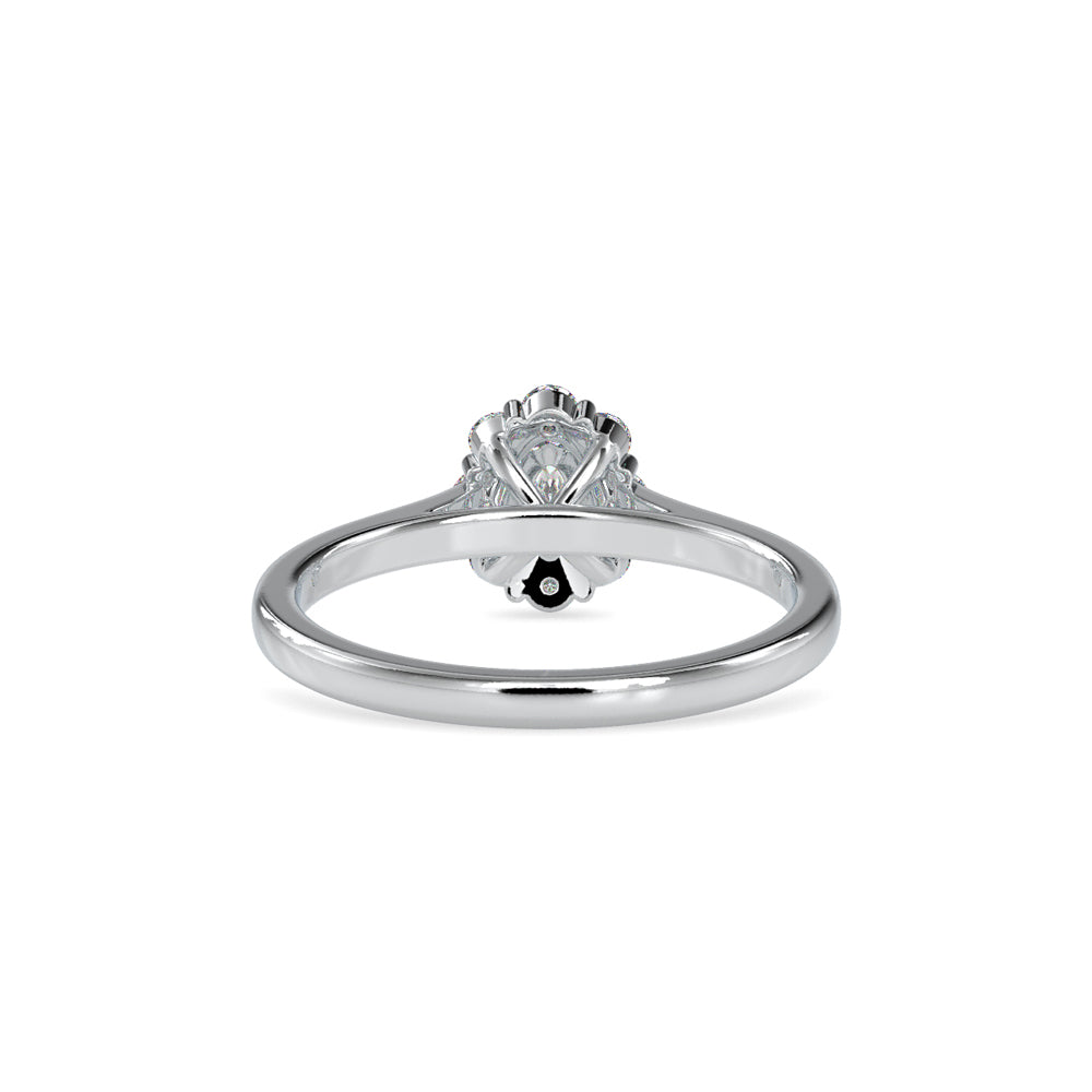 SKU: 0030 (22K) Oval Cluster Engagment Ring in Rose Gold.
