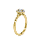 SKU: 0030 (10K) Oval Cluster Engagment Ring in Rose Gold.