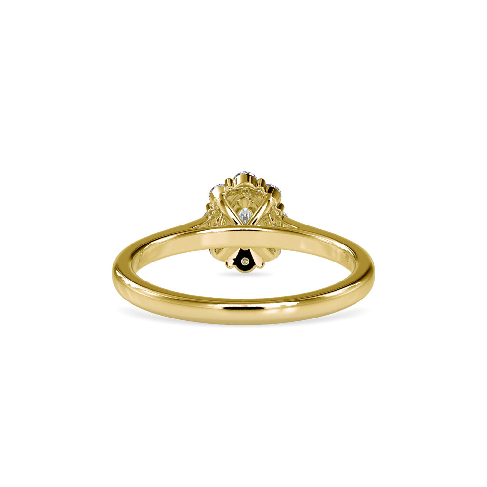 SKU: 0030 (10K) Oval Cluster Engagment Ring in Rose Gold.