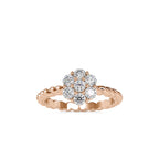 SKU: 0031 (18K) Twisted Rope Cluster Ring in Rose Gold.