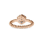SKU: 0031 (10K) Twisted Rope Cluster Ring in Rose Gold.