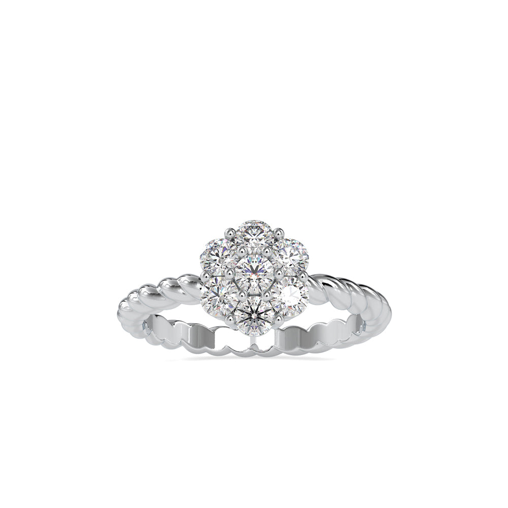 SKU: 0031 (22K) Twisted Rope Cluster Ring in Rose Gold.