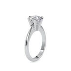 SKU: 0032 (10K) Unique Six-Prong Solitaire Ring in Rose Gold.