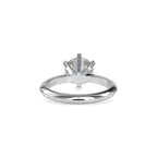 SKU: 0032 (10K) Unique Six-Prong Solitaire Ring in Rose Gold.