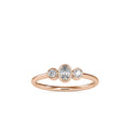 SKU: 0033 (14K) Trio Engagment Ring in Rose Gold.