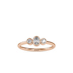 SKU: 0033 (18K) Trio Engagment Ring in Rose Gold.