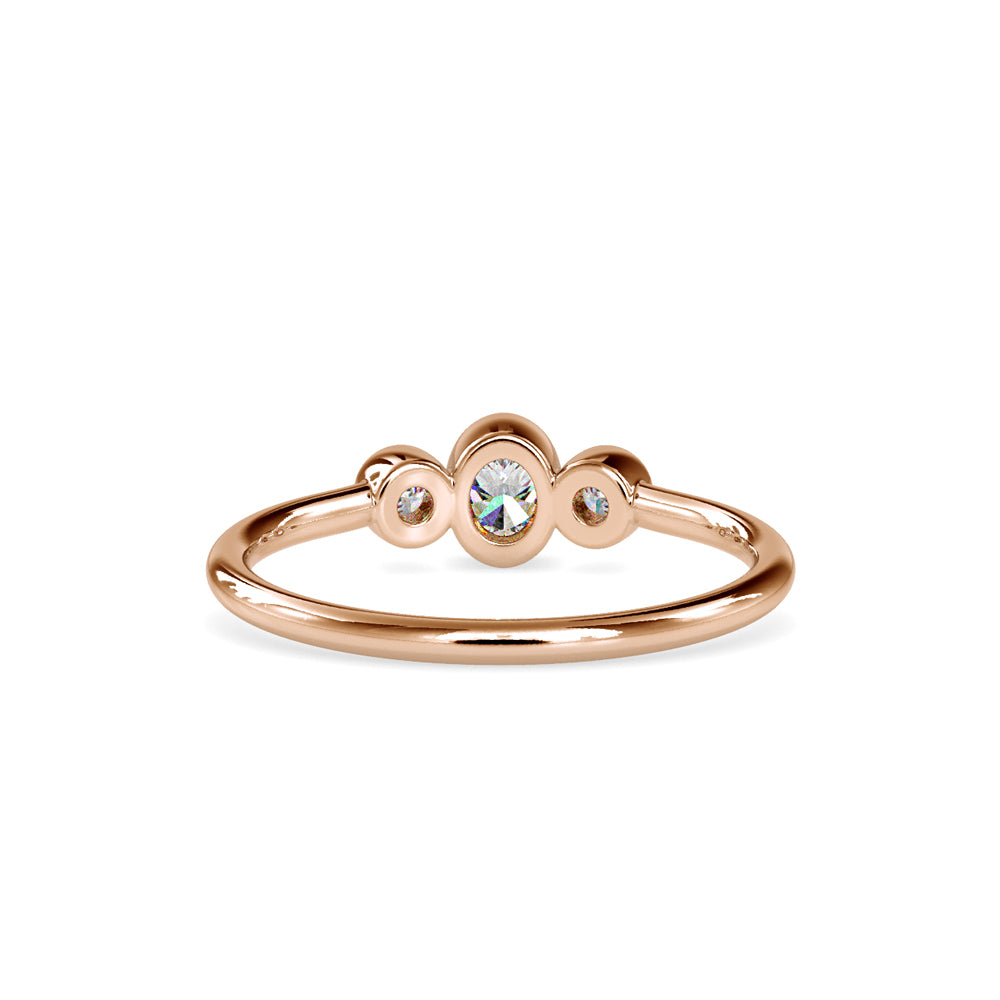 SKU: 0033 (22K) Trio Engagment Ring in Rose Gold.