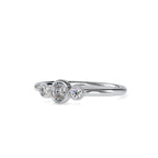 SKU: 0033 (14K) Trio Engagment Ring in Rose Gold.