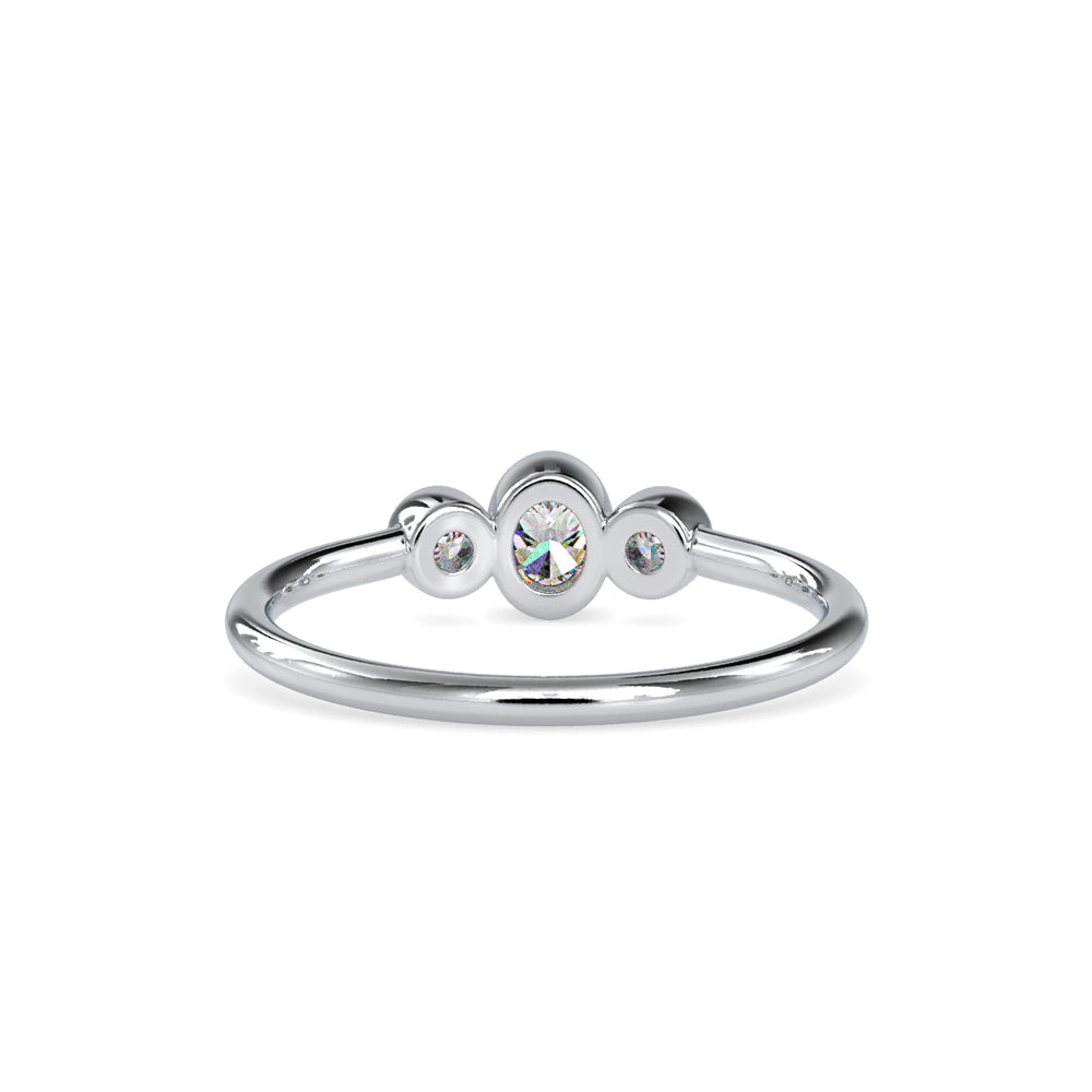SKU: 0033 (10K) Trio Engagment Ring in Rose Gold.