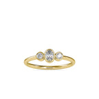SKU: 0033 (18K) Trio Engagment Ring in Rose Gold.