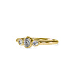 SKU: 0033 (10K) Trio Engagment Ring in Rose Gold.