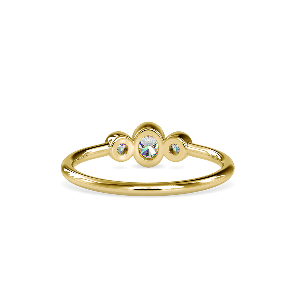 SKU: 0033 (10K) Trio Engagment Ring in Rose Gold.
