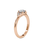 SKU: 0035 (22K) Elegant Floral Engagment Ring in Rose Gold.