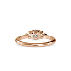 SKU: 0035 (14K) Elegant Floral Engagment Ring in Rose Gold.