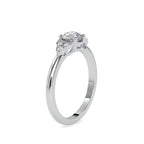 SKU: 0035 (10K) Elegant Floral Engagment Ring in Rose Gold.