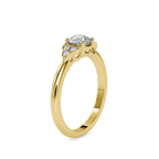 SKU: 0035 (22K) Elegant Floral Engagment Ring in Rose Gold.