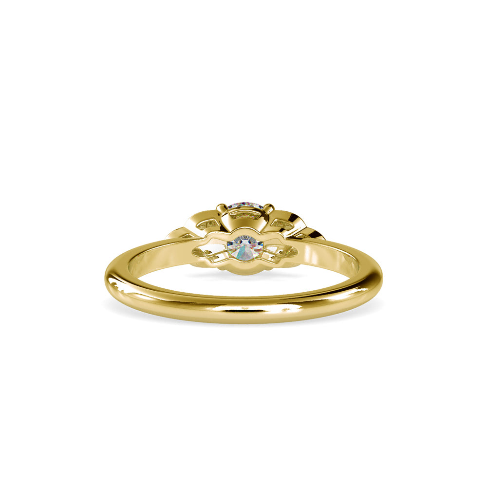 SKU: 0035 (22K) Elegant Floral Engagment Ring in Rose Gold.