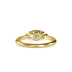 SKU: 0035 (10K) Elegant Floral Engagment Ring in Rose Gold.