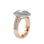 SKU: 0036 (18K) Two Tone Double Halo Engagment Ring .