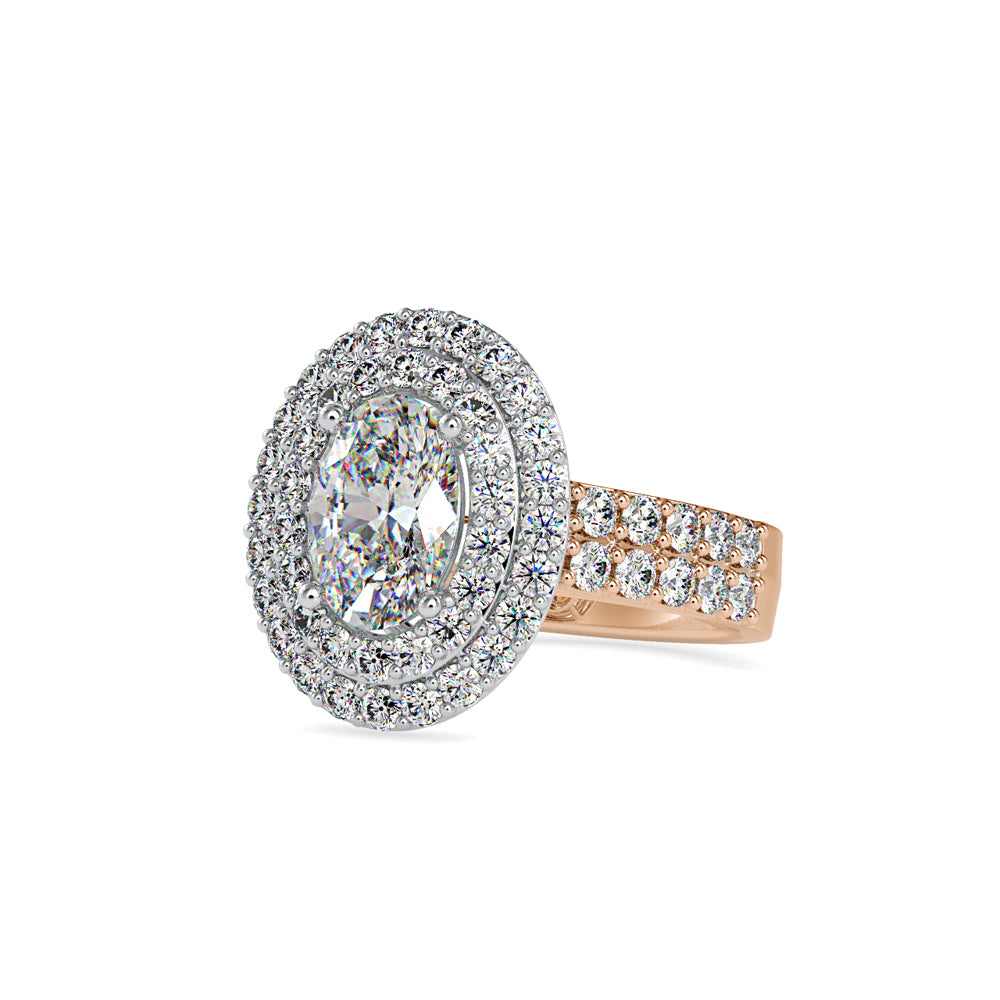 SKU: 0036 (22K) Two Tone Double Halo Engagment Ring .