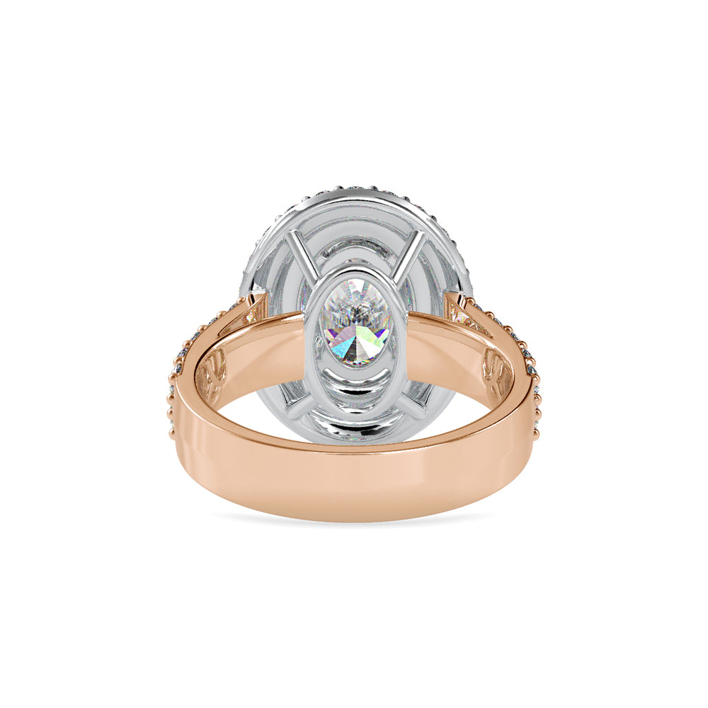 SKU: 0036 (14K) Two Tone Double Halo Engagment Ring .