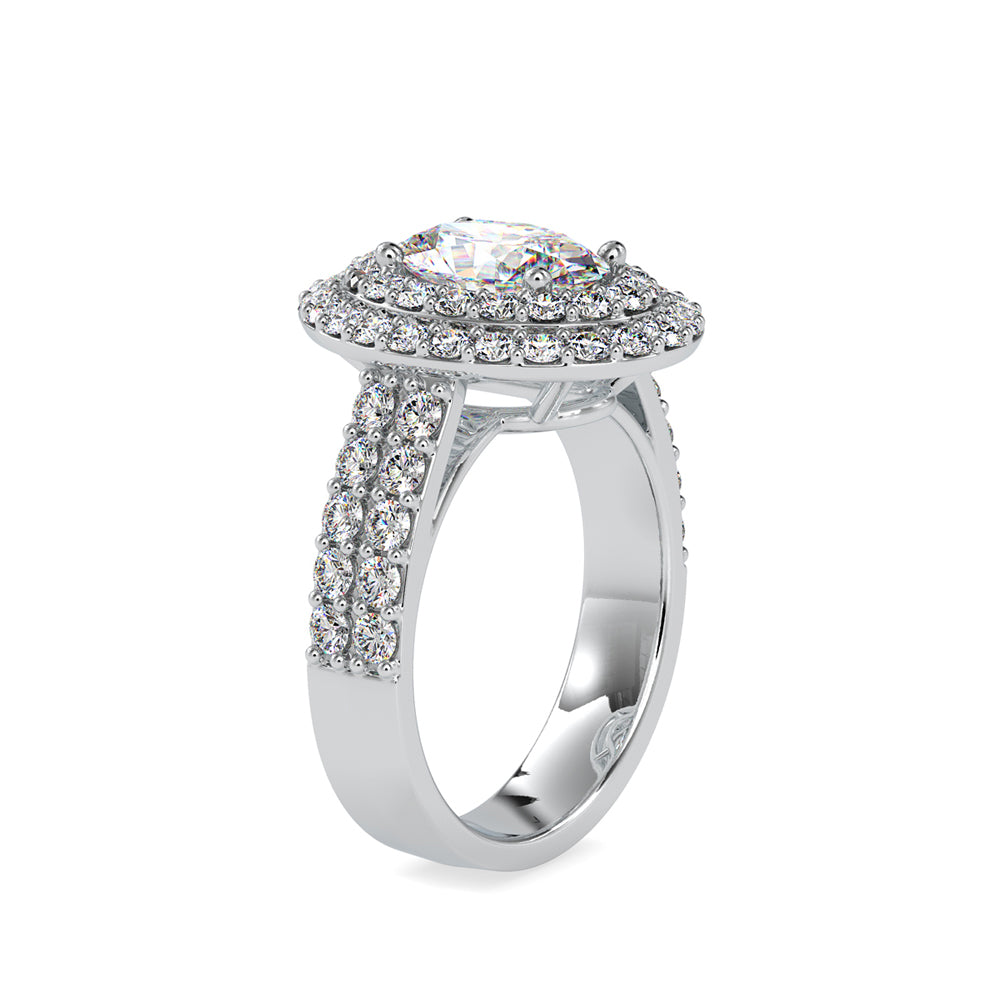 SKU: 0036 (22K) Two Tone Double Halo Engagment Ring .
