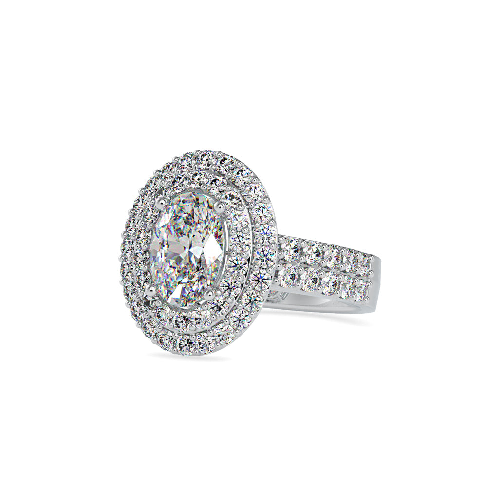 SKU: 0036 (22K) Two Tone Double Halo Engagment Ring .
