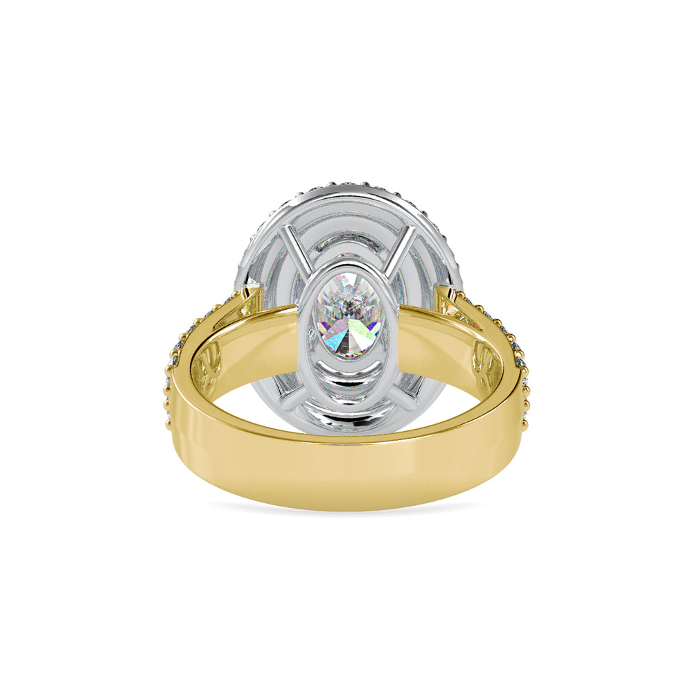 SKU: 0036 (22K) Two Tone Double Halo Engagment Ring .
