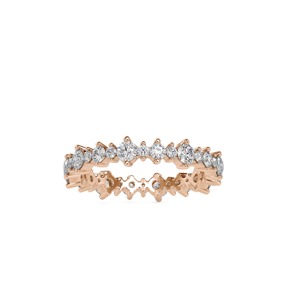 SKU: 0037 (18K) Shimmering Eternity Band In Rose Gold.