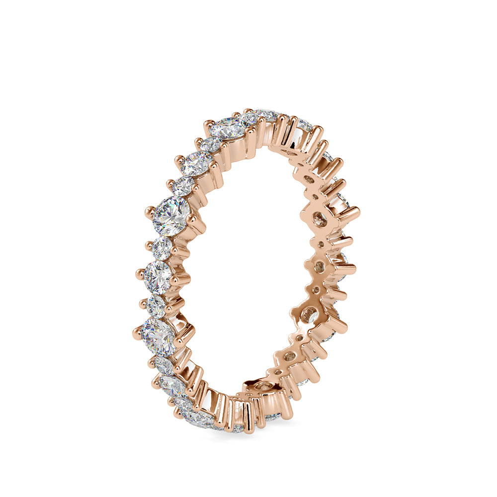 SKU: 0037 (14K) Shimmering Eternity Band In Rose Gold.