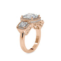 SKU: 0038 (22K) Vintage-Inspired Emerald Ring In Rose Gold.