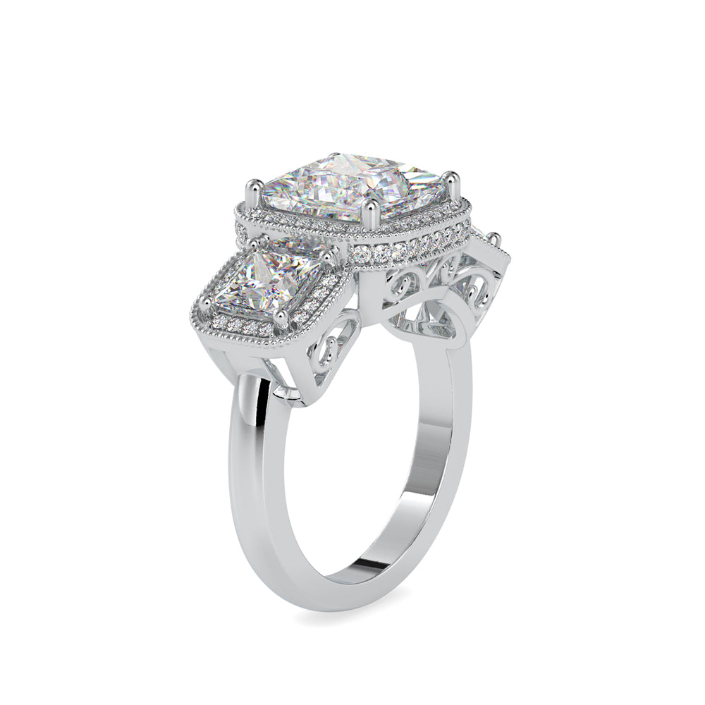 SKU: 0038 (14K) Vintage-Inspired Emerald Ring In Rose Gold.