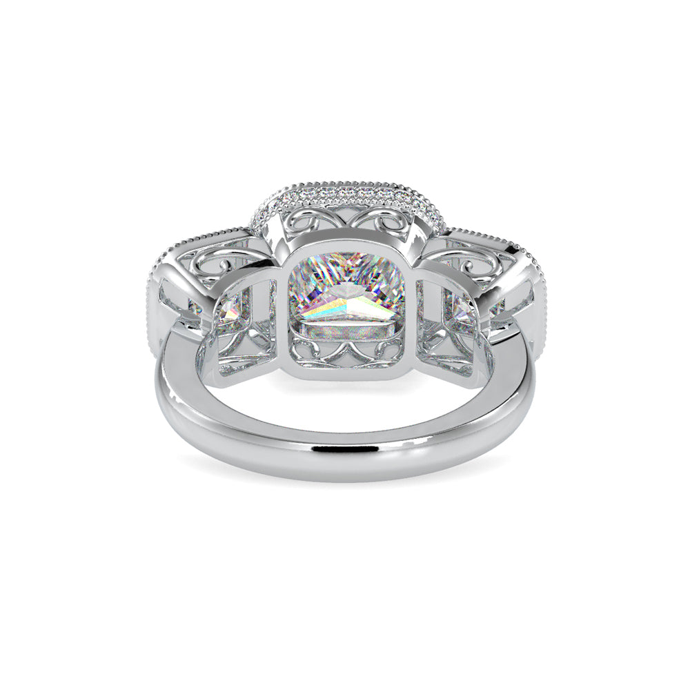 SKU: 0038 (18K) Vintage-Inspired Emerald Ring In Rose Gold.