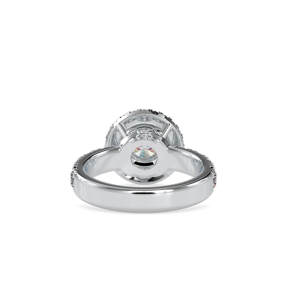 SKU: 0039 (14K) Dazzling Diamond Double Halo Engagment Ring In Rose Gold.