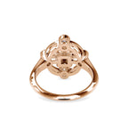 SKU: 0040 (18K) Princess Quadrangle Ring In Rose Gold.