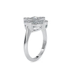 SKU: 0040 (14K) Princess Quadrangle Ring In Rose Gold.