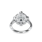 SKU: 0040 (18K) Princess Quadrangle Ring In Rose Gold.