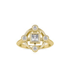 SKU: 0040 (22K) Princess Quadrangle Ring In Rose Gold.