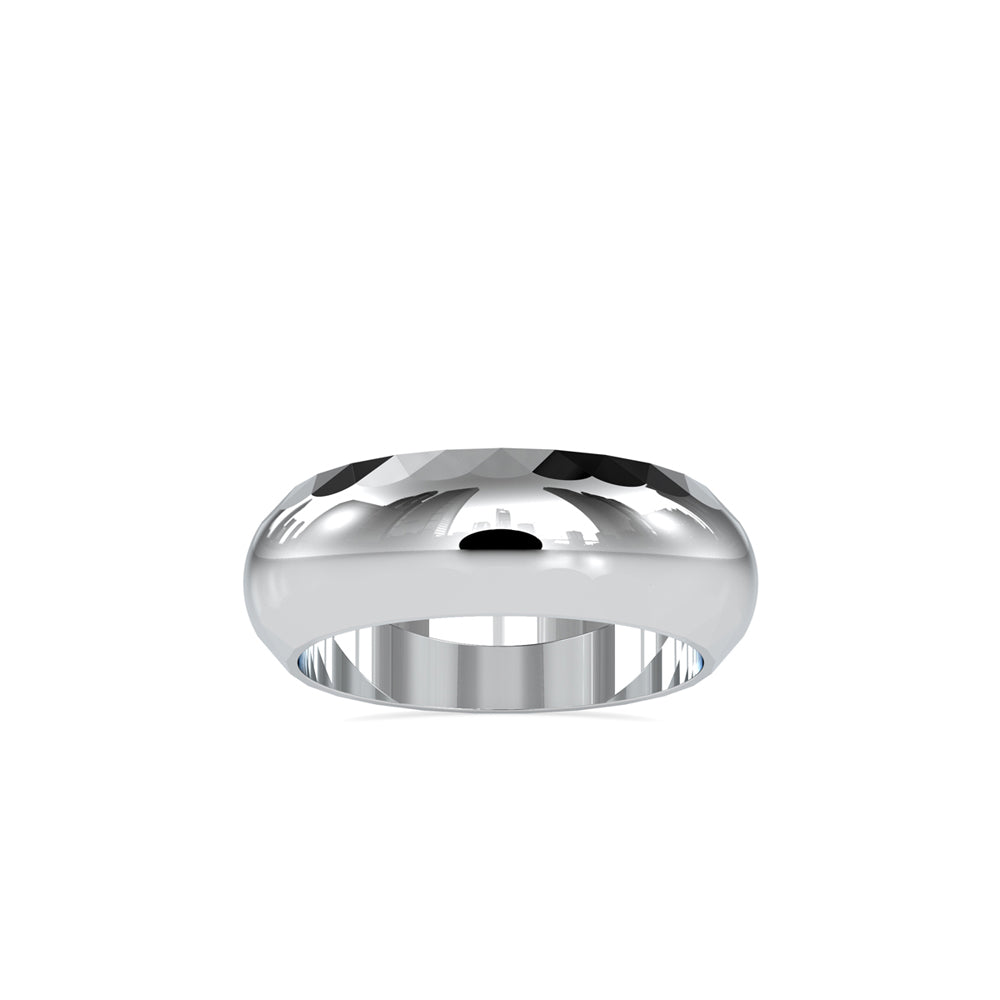 SKU: 0041 (10K) Faceted Band Ring In Rose Gold.